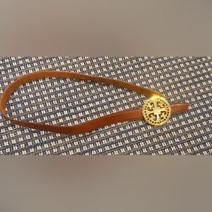 Designer Brown Belt with Ornate Gold Buckle